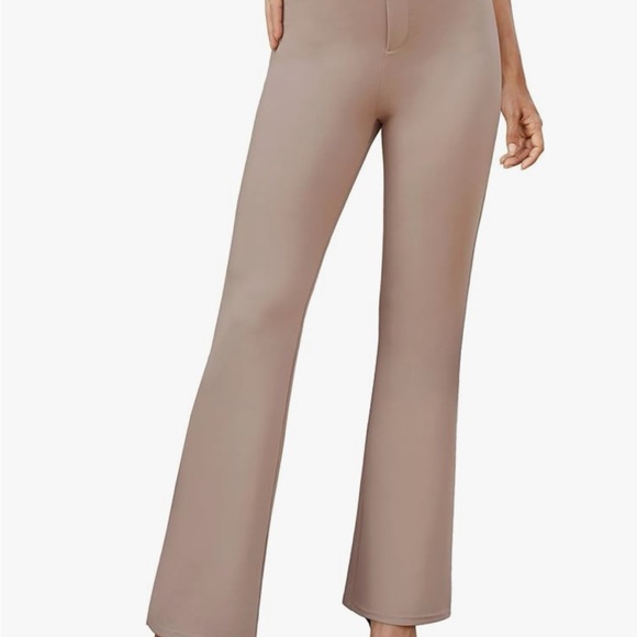 Elegant Tan Boot Cut Pants - Picture 4 of 6